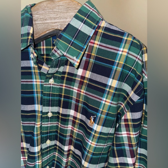 Plaid polo button down - Picture 2 of 3